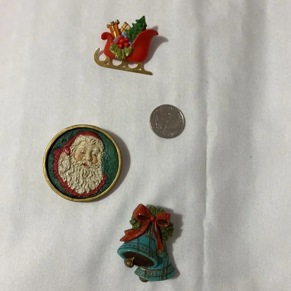 Christmas brooches vintage bundle of 3 - Picture 3 of 6